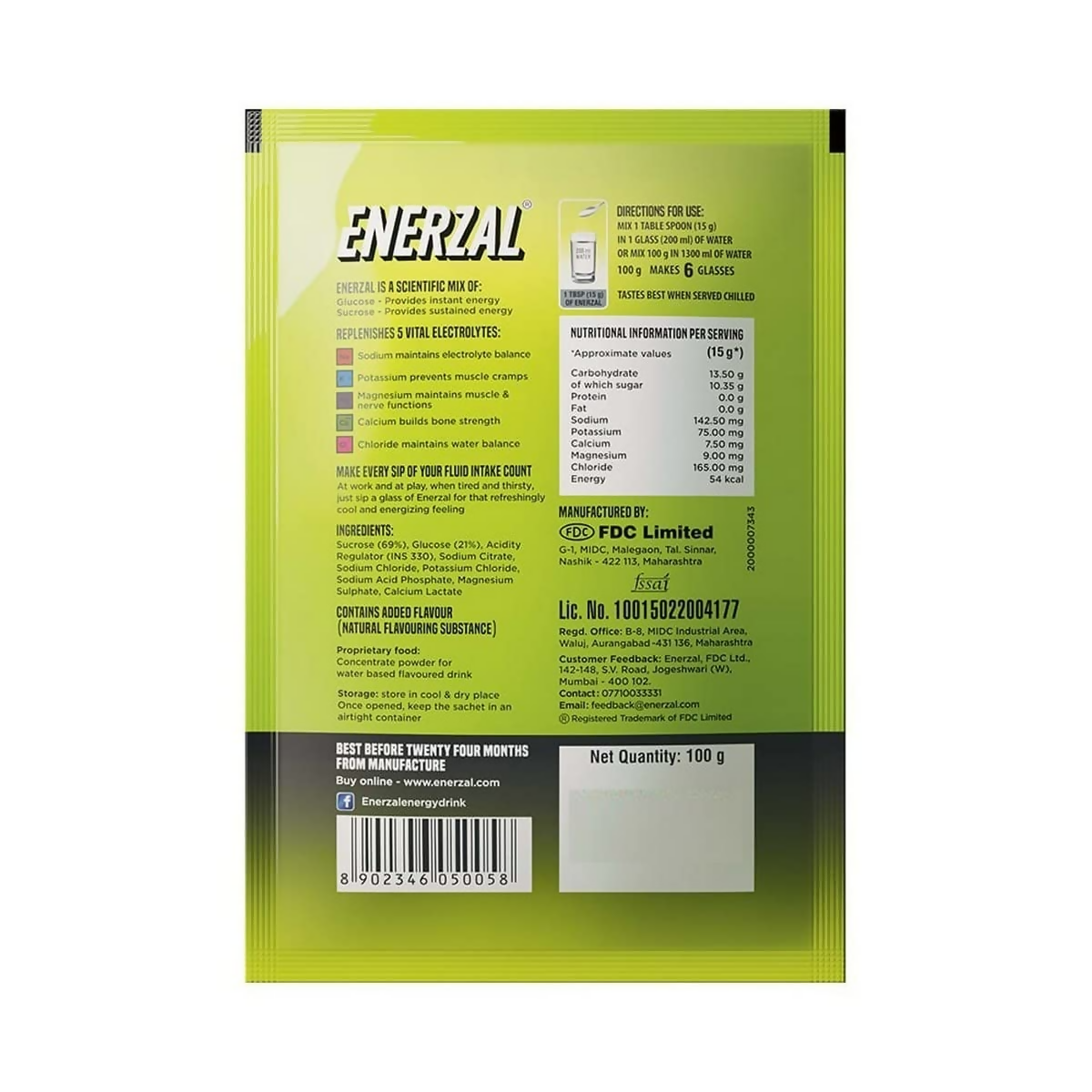 Enerzal Lime - Sachets Powder | Grocsy