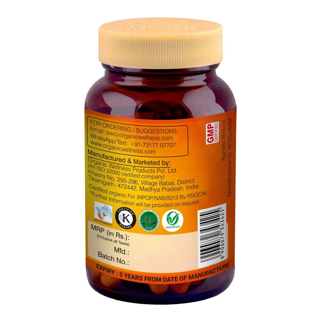 Organic Wellness Daru Haldi Vegetarian Capsules | Grocsy
