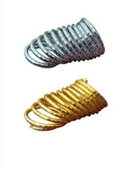 NVR Women Handmade Gold & Silver Polished Viral Spiral Combo Bangles