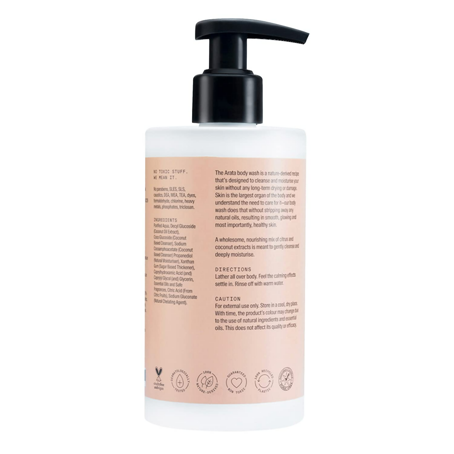 Arata Natural Hydrating & Non-Drying Body Wash With Coconut & Citrus Extracts | Grocsy