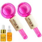 Natural Vibes Pink Ice Globes Facial Tool Set | Grocsy
