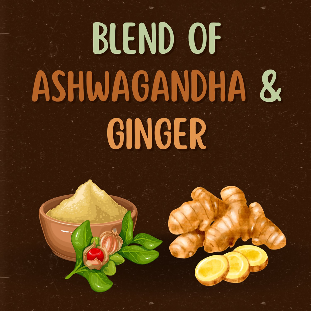 Satvi Wellness Ashwagandha Ginger Herbal Infusion Mix In Indvidual Packets | Herbal Tea Sachet | Grocsy
