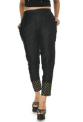 Mominos Fashion Moeza Silk Black Color Pant | Grocsy