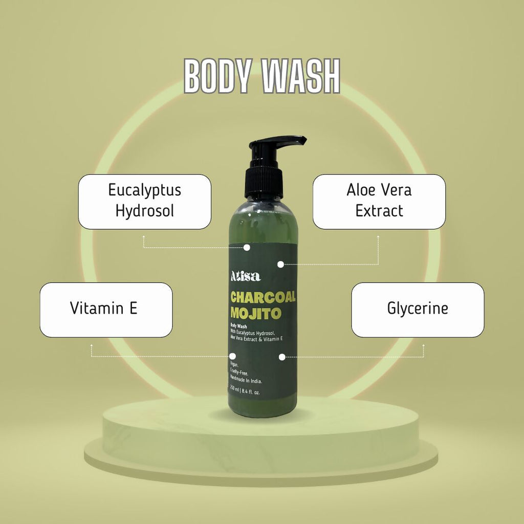 Atisa Charcoal Mojito Body Wash | Grocsy