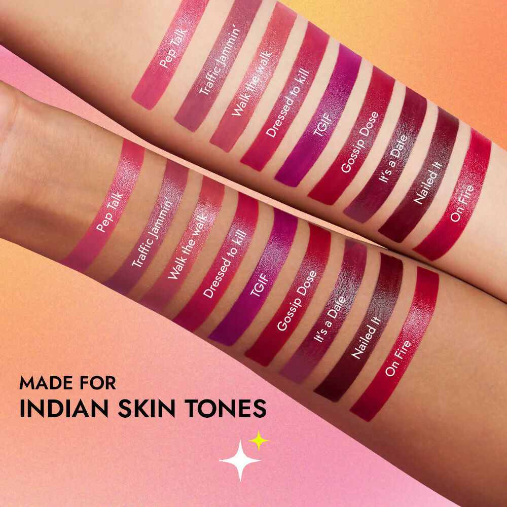Nykaa So Creme Creamy Matte Lipstick - Pretty In Pink | Grocsy