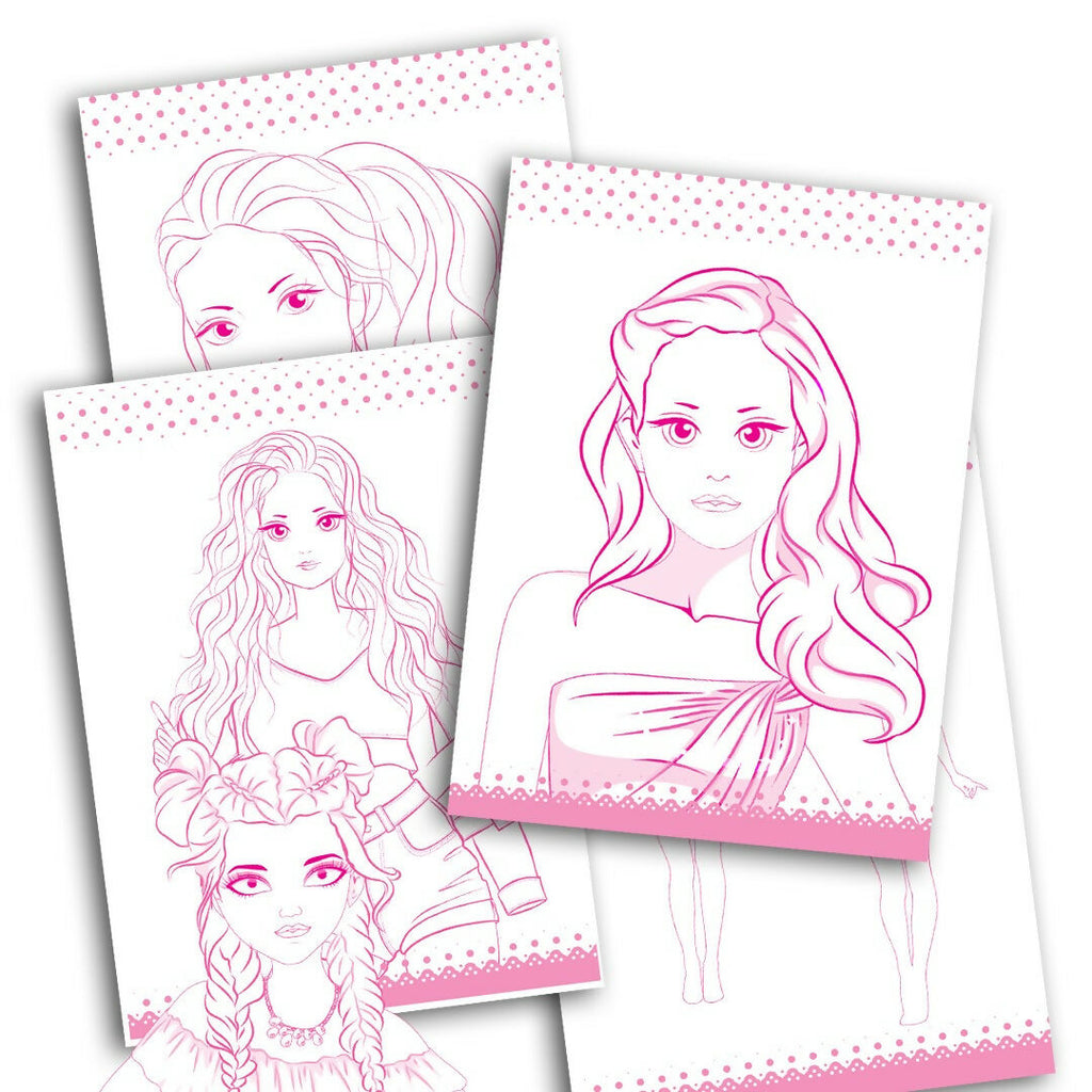 Dreamland Publications Style Studio Fashion Sketch Activity Book 1 for Girls Age 4-8 years | Grocsy