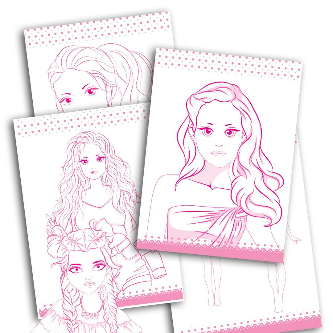 Dreamland Publications Style Studio Fashion Sketch Activity Book 1 for Girls Age 4-8 years | Grocsy