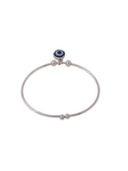 NVR Women Silver-Plated Evil Eye Rakhi With Roli Chawal | Grocsy