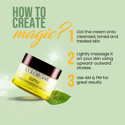 Colorbar Luminous Glowing & Brightening Moisturiser with Vitamin C & Kojic Acid | Grocsy
