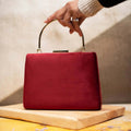 Joban Fashion Maroon Fabric Clutch - Maroon | Grocsy