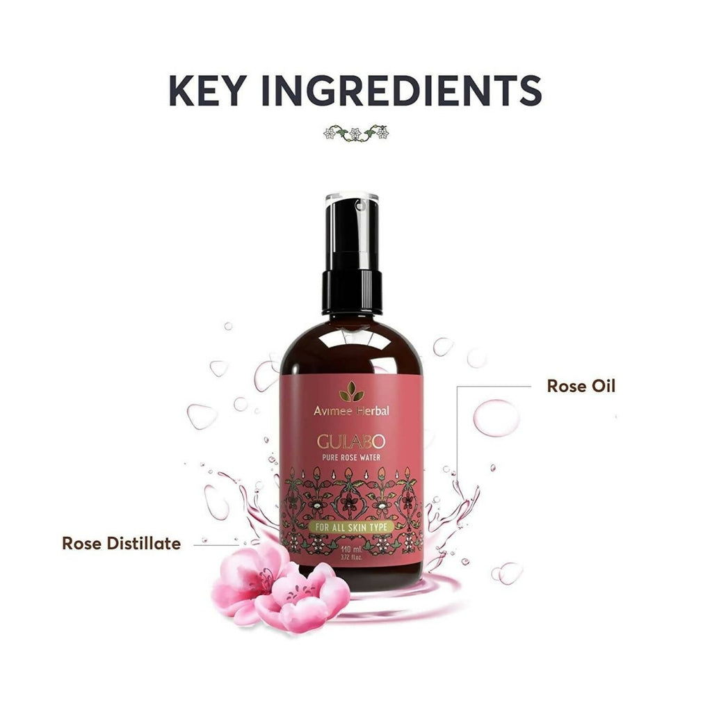 Avimee Herbal Gulabo Pure Rose Water Cleansing & Toning | Grocsy