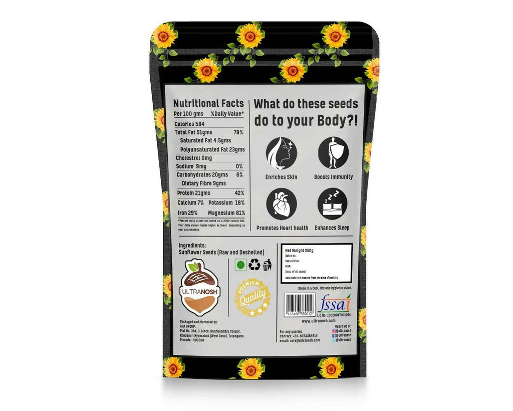 Ultranosh Premium Quality Sunflower Seeds | Grocsy