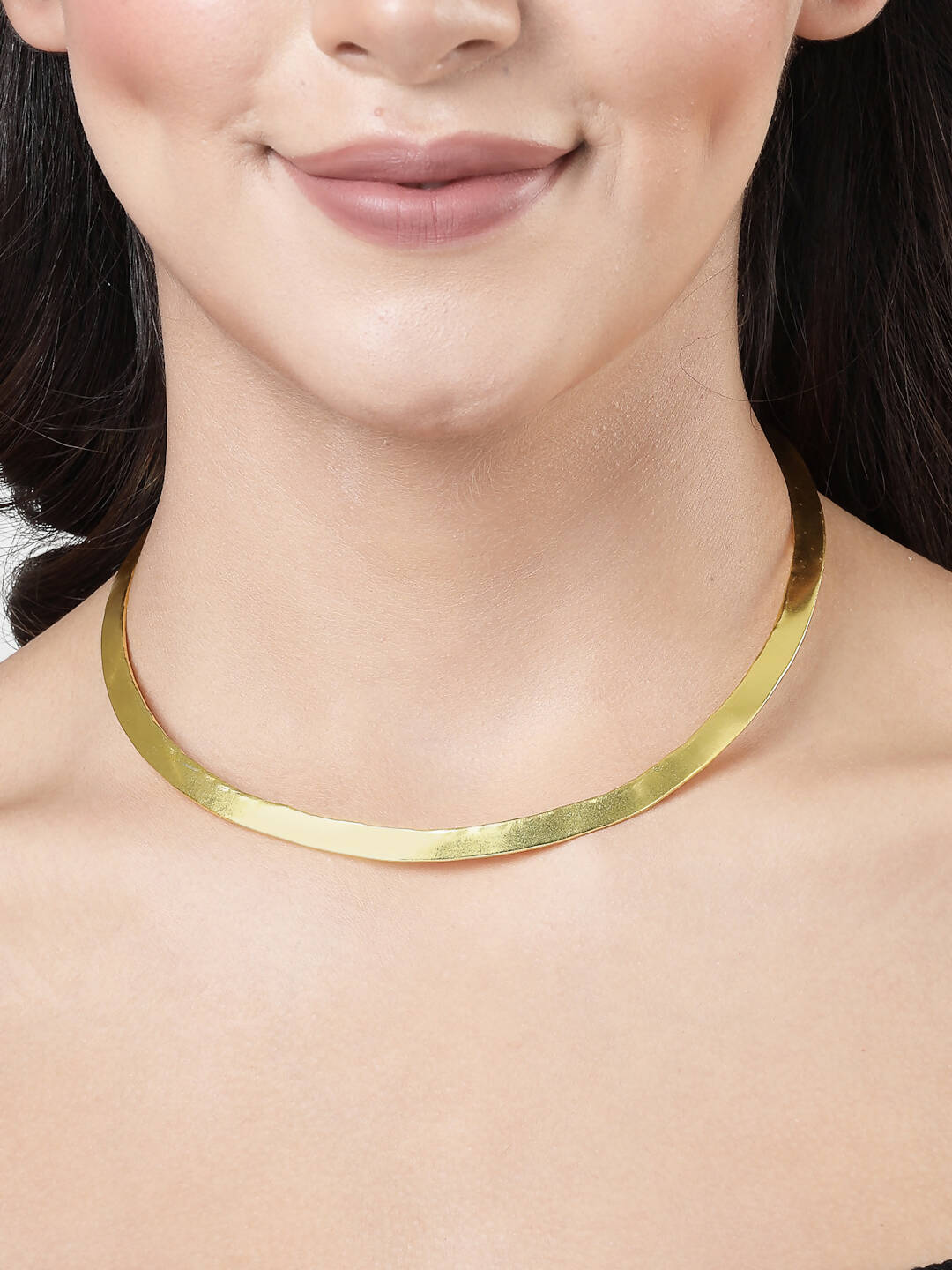 NVR Women Gold-Polished Choker Necklace | Grocsy