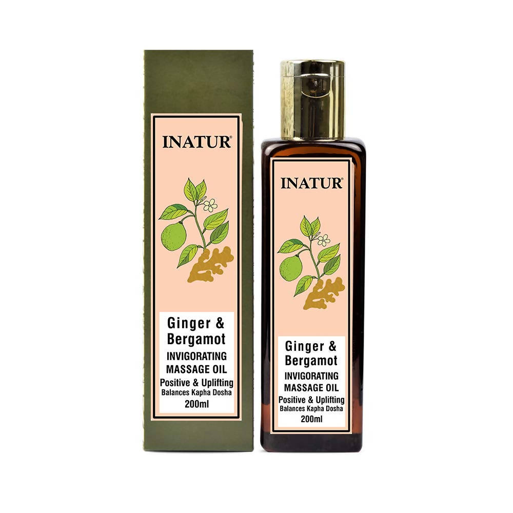 Inatur Ginger & Bergamot Invigorating Massage Oil | Grocsy