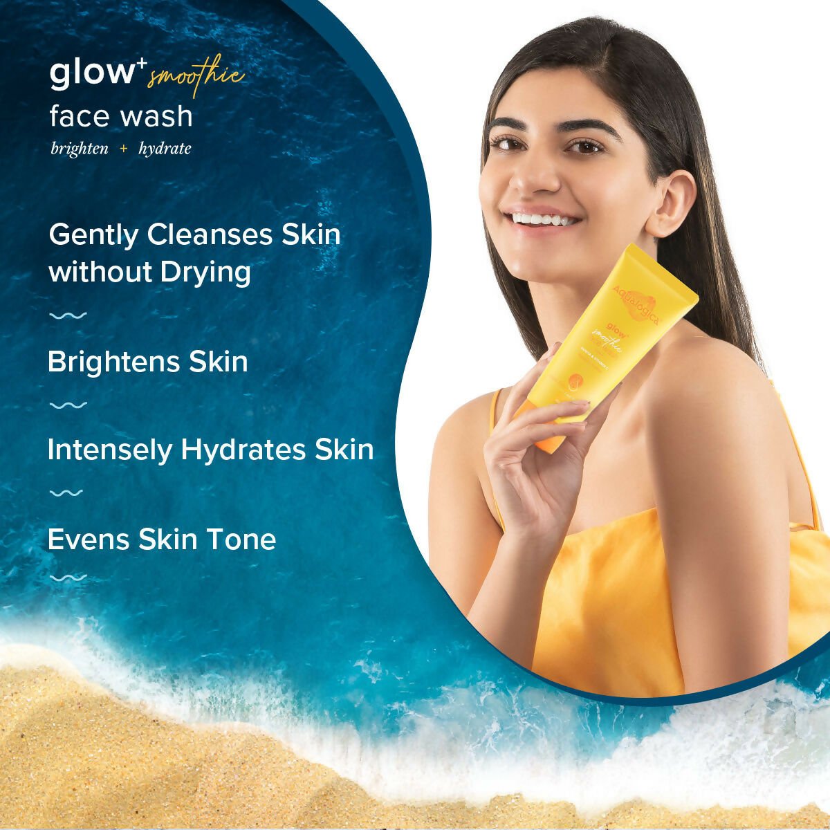 Aqualogica Glow Smoothie Face Wash + Illuminate Oil Free Moisturizer Skin Combo - Limited Time Offer | Grocsy