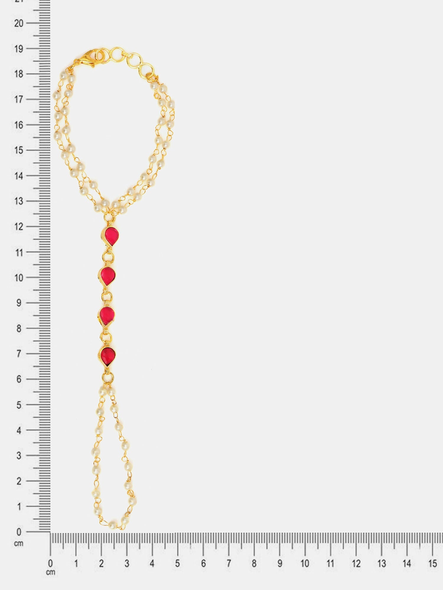Ruby Raang Gulnaar Pearl Ruby Haath Phool | Grocsy