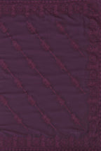 Purple Georgette Embroidered and Stone Work Saree with Unstitched Blouse Piece - Roozal | Grocsy