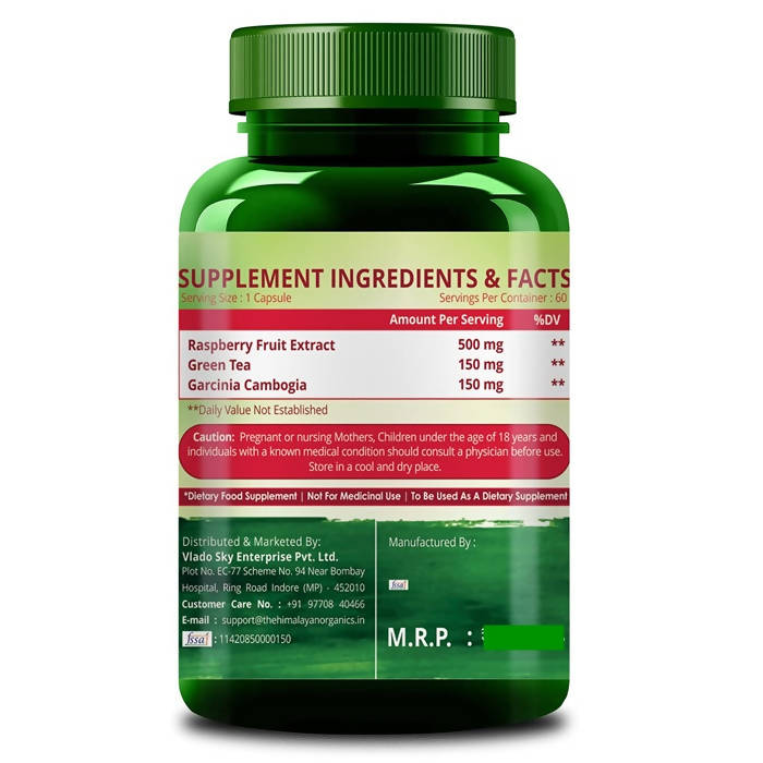 Himalayan Organics Raspberry 800 mg Vegetarian Capsules | Grocsy