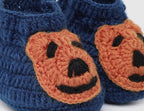Chutput Kids Woollen Hand Knitted Bear Detailed Booties - Blue | Grocsy