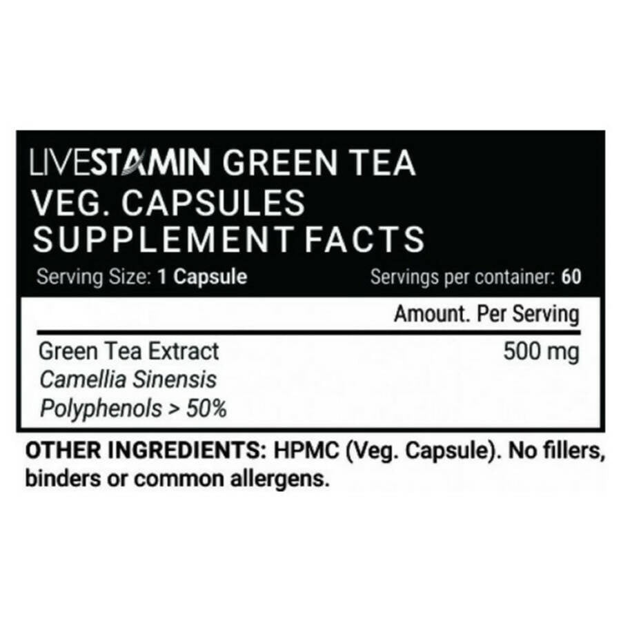 Livestamin Green Tea Capsules | Grocsy