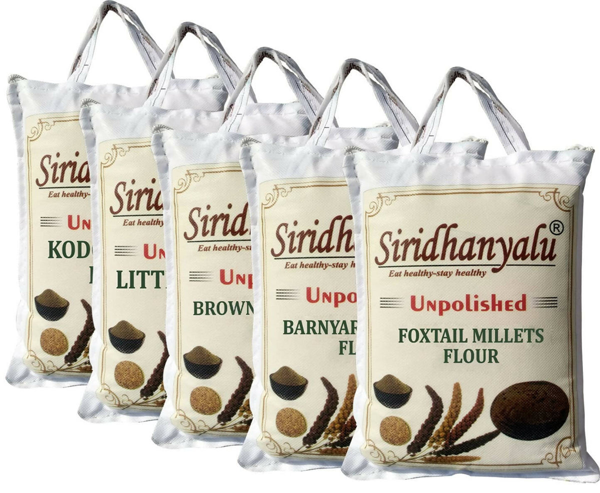 Siridhanyalu Unpolished & Organic Millet Flour Combo | Grocsy