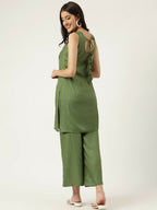 Joban Fashion Green Rayon and Embroidered Work Straight Kurta Bottom Set | Grocsy