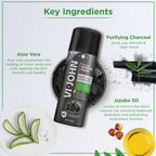 VI-JOHN Dermatologically Tested Premium Purifying Charcoal Shaving Foam Enriched with Aloevera & Jojoba Oil Free From Silicone, Paraben & Mineral Oil | Grocsy