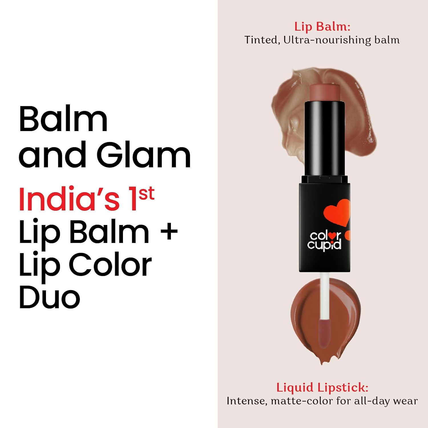 Color Cupid 2 in 1 Tinted Lip Balm + Liquid Lipstick - Mocha & Mingle | Grocsy