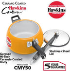 Hawkins Ceramic Coated Contura 5 L Pressure Cooker (CMY50) | Grocsy