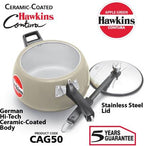 Hawkins Ceramic Coated Contura 5 L Pressure Cooker (CAG50) | Grocsy