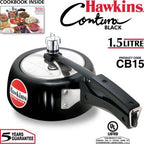 Hawkins Contura Black 1.5 L Pressure Cooker (CB15) | Grocsy