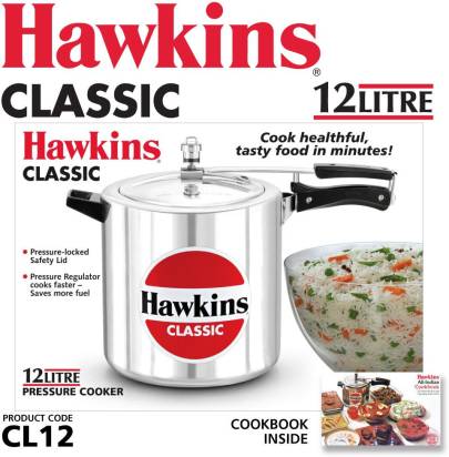 Hawkins Classic 12 L Pressure Cooker (CL12) | Grocsy