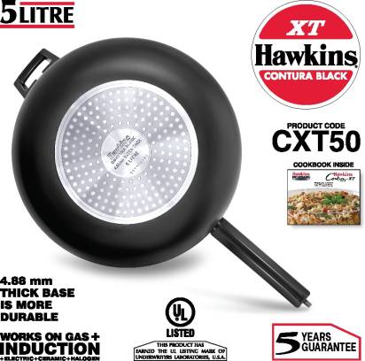 Hawkins Contura Black XT 5 L Induction Bottom Pressure Cooker (CXT50) | Grocsy