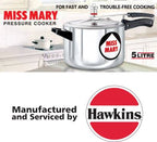 Hawkins Miss Mary 5 L Pressure Cooker MM50 (Aluminium) | Grocsy