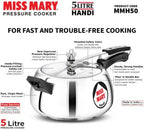 Hawkins Miss Mary Handi 5 L Pressure Cooker (MMH50) | Grocsy