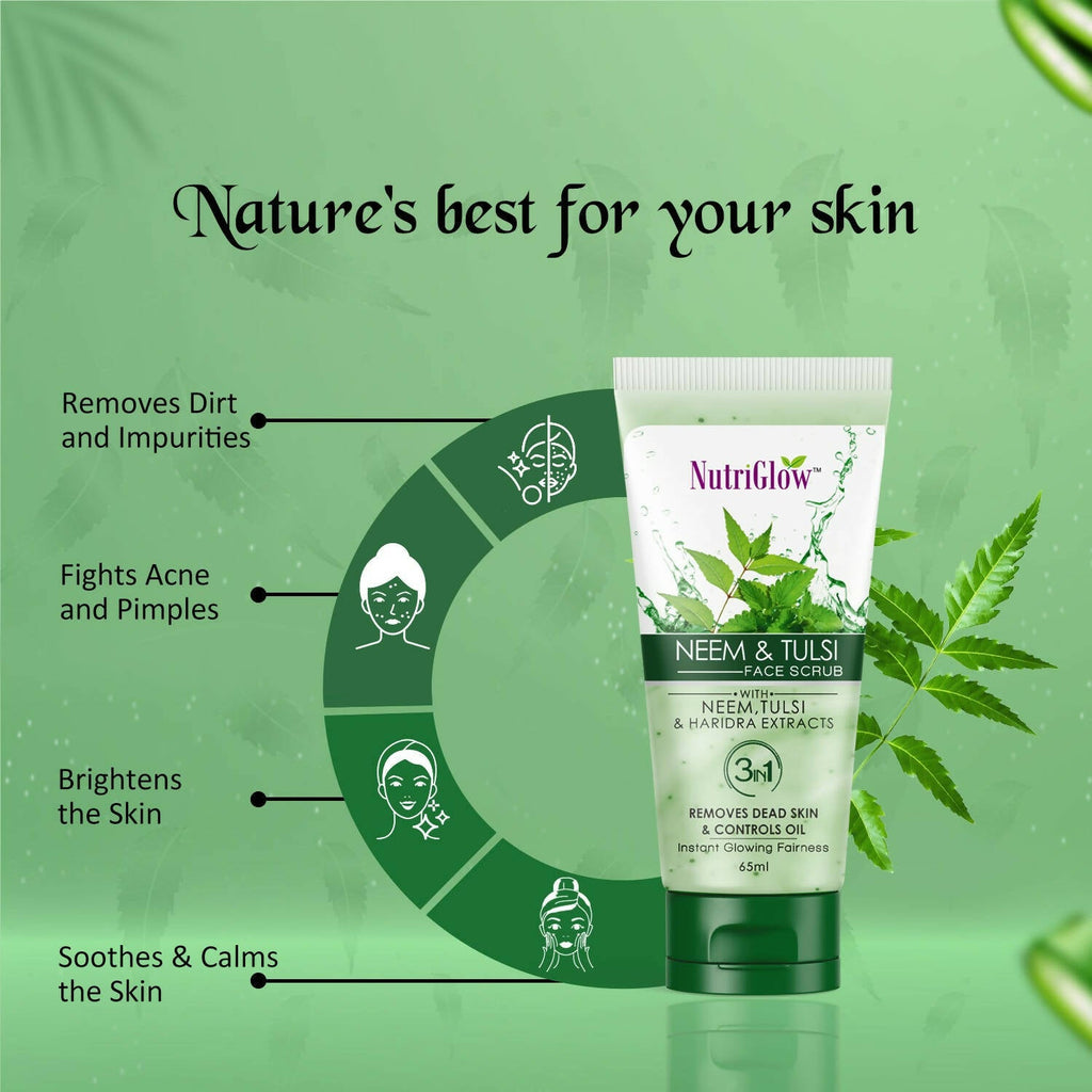 NutriGlow Neem & Tulsi Face Scrub | Grocsy