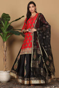 Joban Fashion Red Silk Lehenga Set | Grocsy