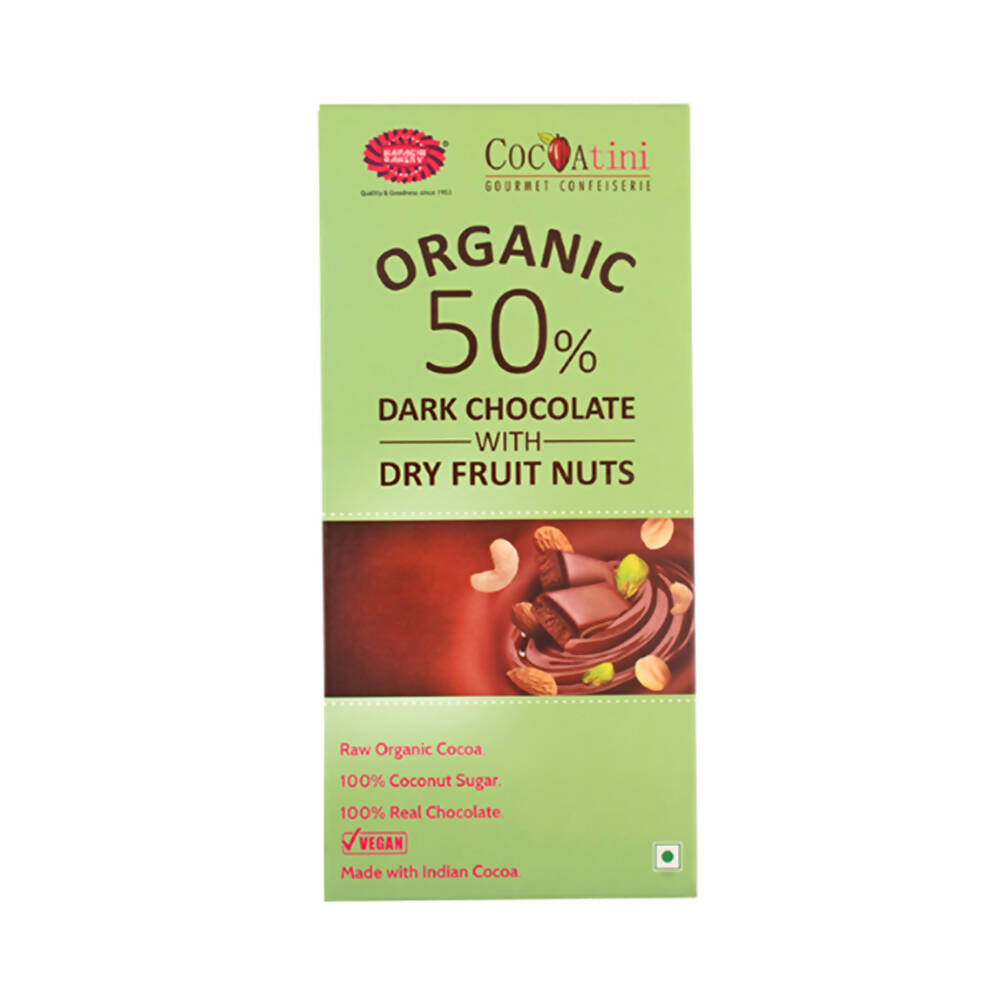Cocoatini Organic 50% Dark Chocolate with Dry Fruit Nuts | Grocsy