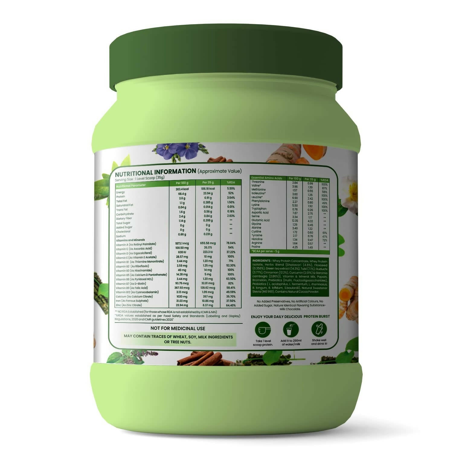 Himalayan Organics Protein Super Herbs Women Powder Chocolate Flavour | Grocsy