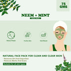 Kimayra Organic Neem + Mint Face Pack Powder For Clean & Clear Skin, Help In Reduce Pimple/Acne, Marks & Scars | Grocsy