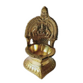 CraftVatika Lord Lakshmi Brass Diya Oil Lamp Stand Showpiece | Grocsy