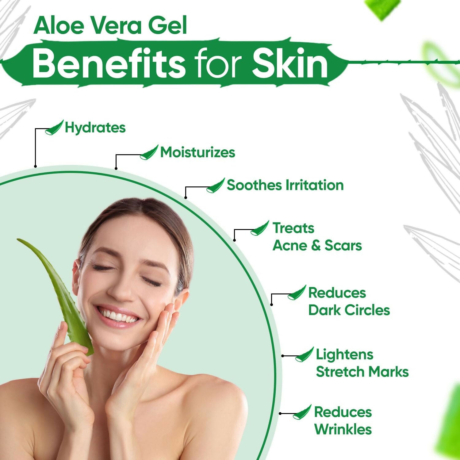 Kazima Pure Aloe Vera Gel For Hair, Acne, Scars, Dark Circles & Sunburn | Grocsy