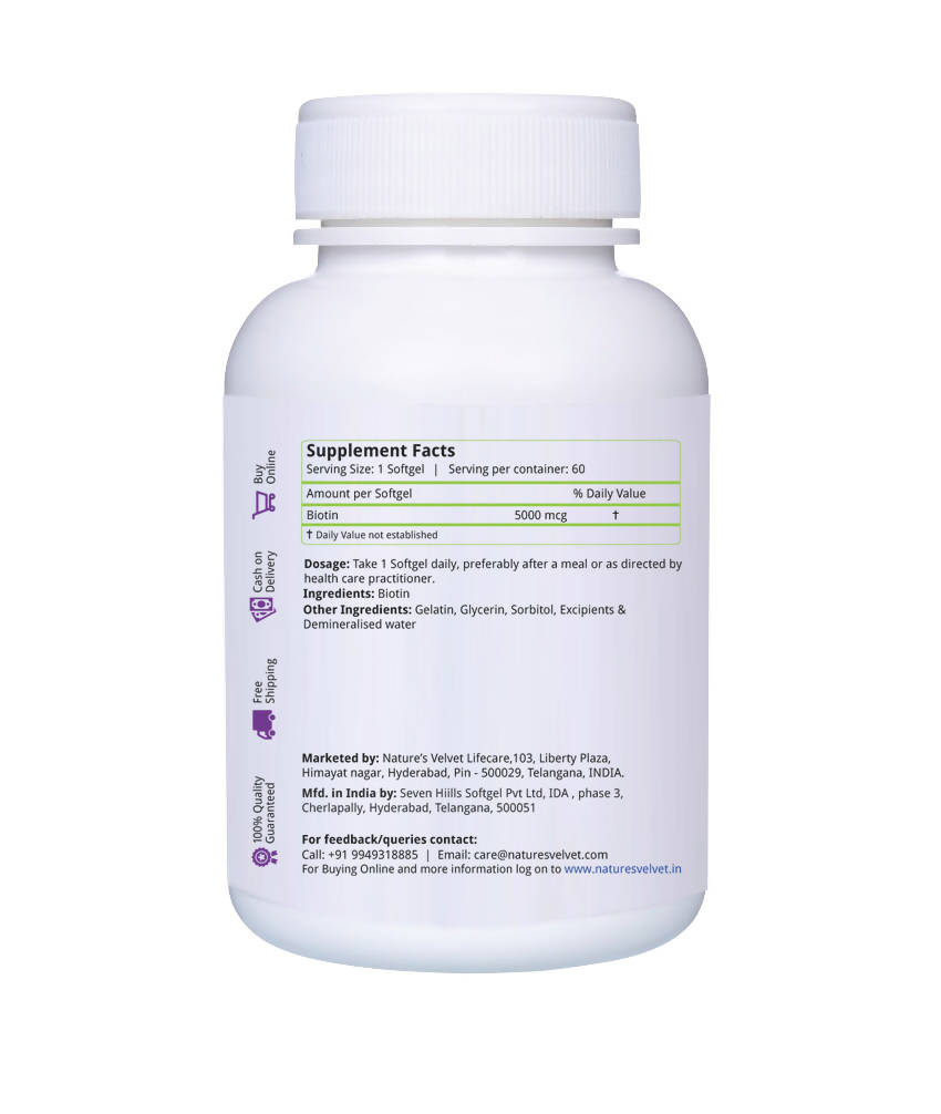 Nature's Velvet Hair, Skin and Nails Softgels | Grocsy