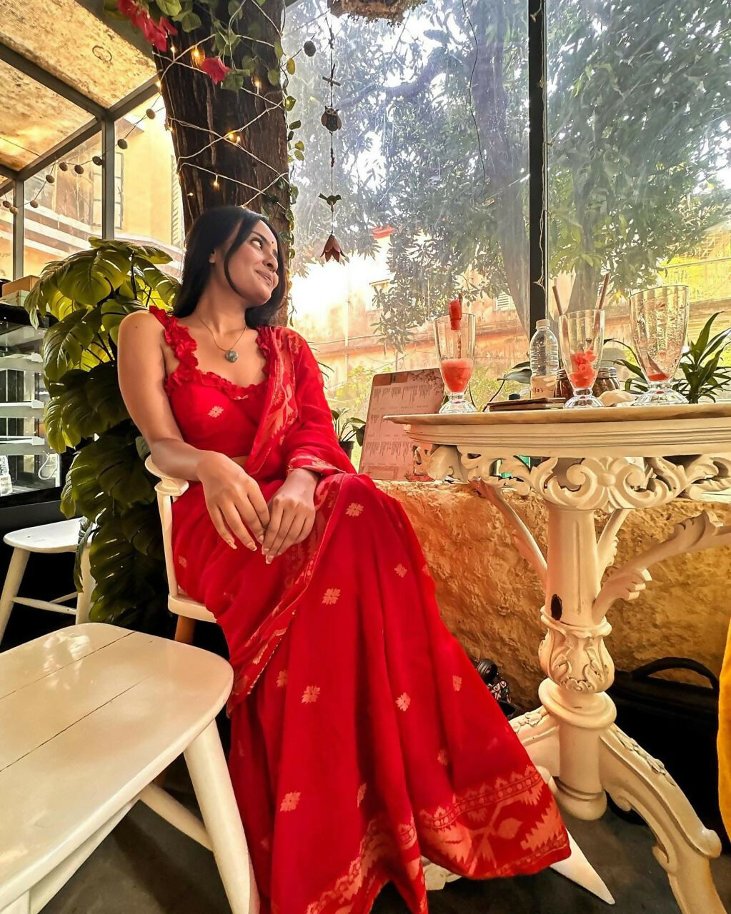 Exclusive Collection Beautiful Red Pure Cotton Woven Handloom Saree With Running Blouse Piece | Grocsy