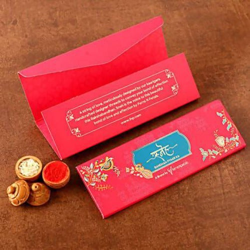 Special Kundan Rakhi and Kaju Rolls Box Combo | Grocsy