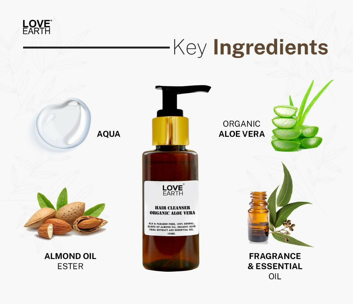 Love Earth Hair Cleanser with Organic Aloe Vera | Grocsy