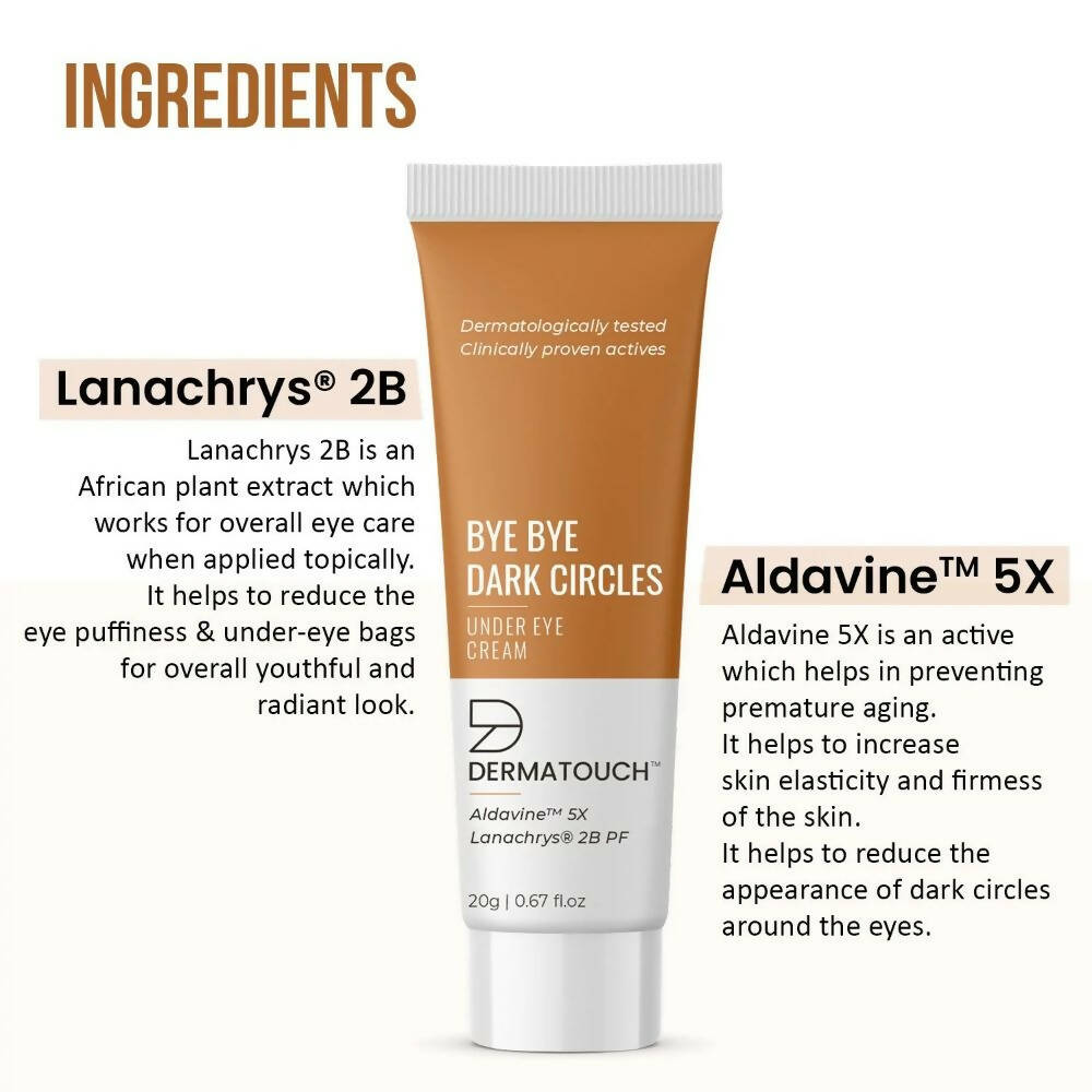 Dermatouch Bye Bye Dark Circles Under Eye Cream | Grocsy