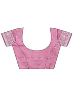 Shree Shyam Fashion Anaya Pink Linen Cotton Saree | Grocsy
