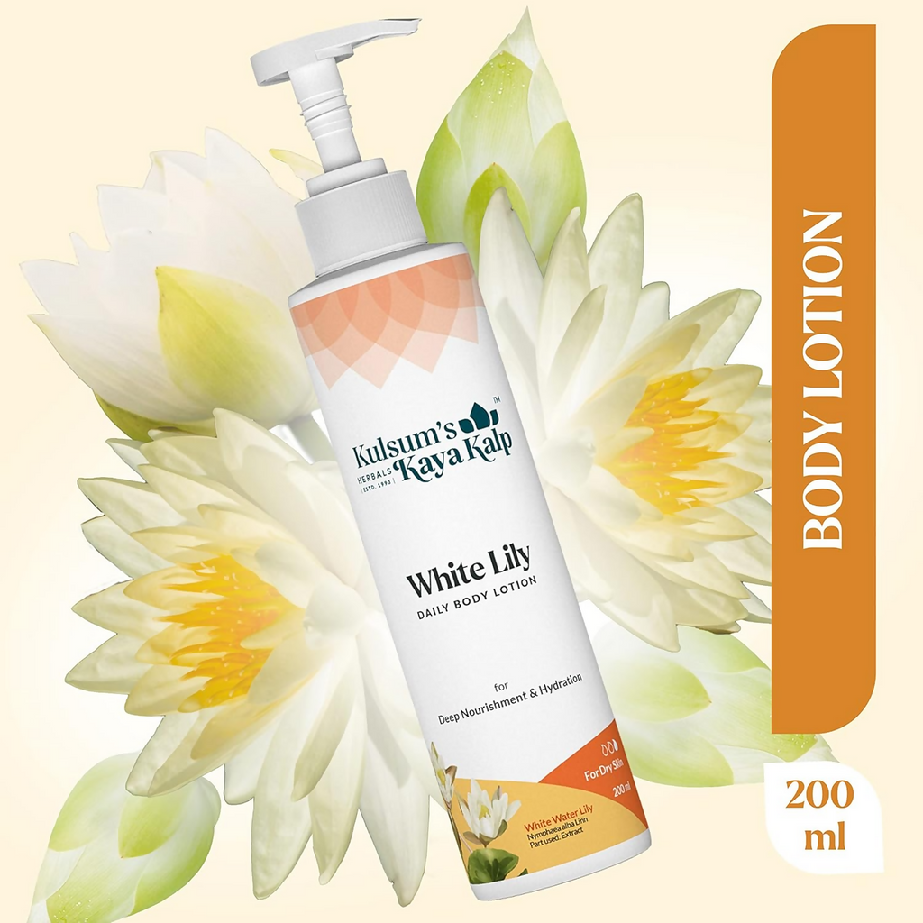 Kulsum's Kaya Kalp White Lily, Daily Body Lotion For Deep Nourishment And Hydration | Grocsy