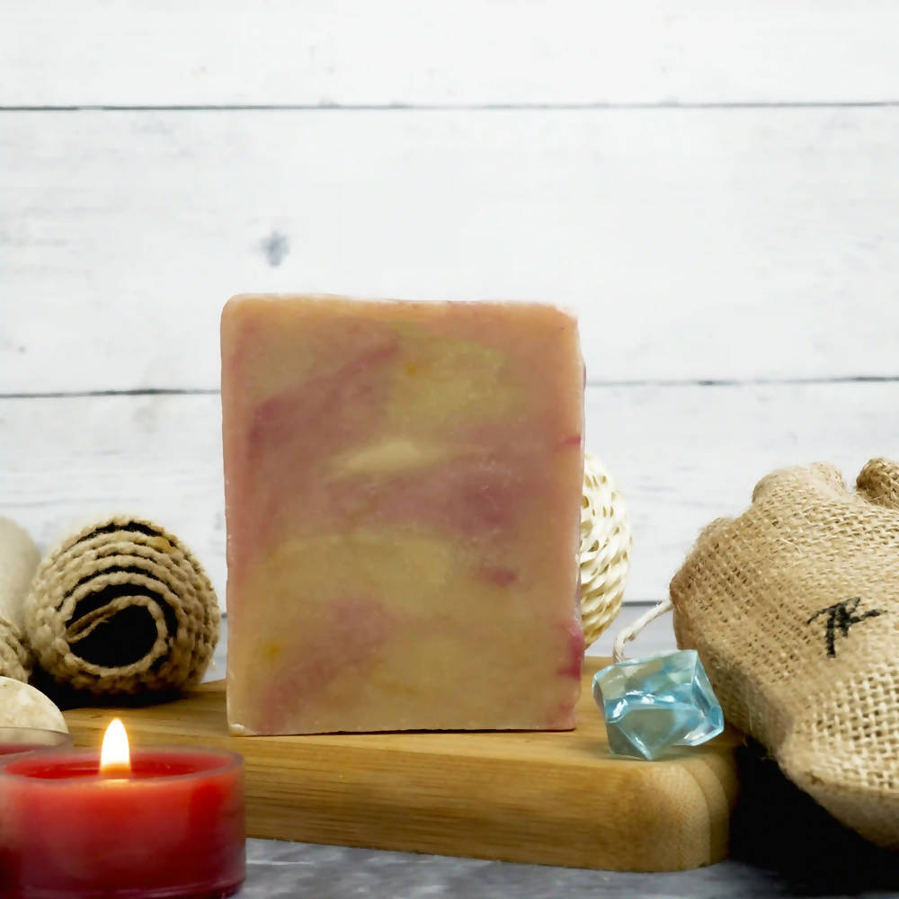 The Wellness Shop Rose And Saffron Facial Soap | Grocsy